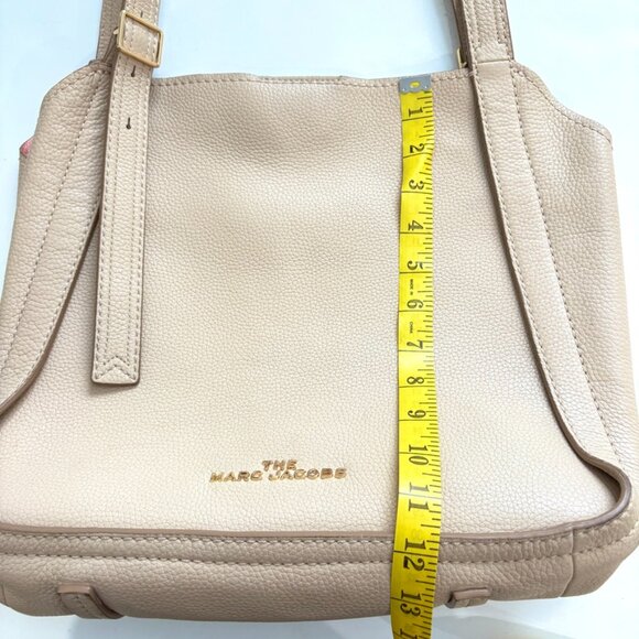 Marc Jacobs Director Large Tote Shoulder Bag Calf Leather Beige - Picture 9 of 12